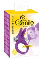 Фиолетовое эрекционное кольцо с вибрацией Smile Rabbit