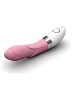 Розовый вибратор украшенный лепестками Iris Pink