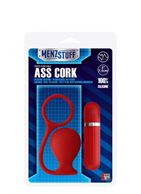 Красная вибровтулка MENZSTUFF ASS CORK WIDE (7,5 см)