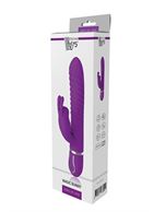 Фиолетовый вибратор кролик MAGIC BUNNY с ушками (22 см)