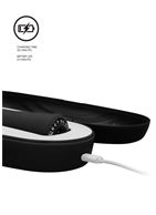 Черный универсальный массажер Wand Pearl - 20 см.