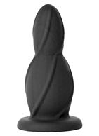 Чёрная анальная пробка Buttplug Medium - 11,4 см.