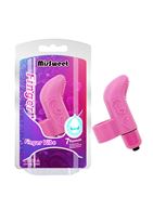 Розовая вибронасадка на палец MisSweet (7см)