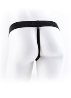 Полый страпон телесного цвета Hollow Strap-On with Balls (24 см)