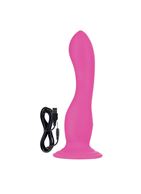 Розовый вибратор-насадка на присоске Rechargeable Love Rider Wireless Curve