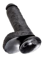 Чёрный фаллоимитатор 8" Cock with Balls (21,3 см)