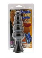 Чёрная анальная ёлочка на ножке BENDABLE BUTT RATTLER (28 см)