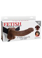 Полый мужской фаллопротез Hollow Strap-On with Balls (24 см)