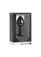 Чёрная анальная пробка Fashionable Buttplug - 10 см.