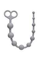 Серая анальная цепочка Orgasm Beads - 33,5 см.