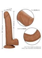 Коричневый фаллоимитатор Size Queen 6" (20,25 см)
