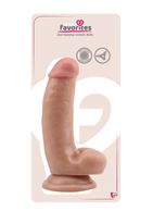 Телесный фаллоимитатор DUAL DENSITY DILDO на присоске (17 см)