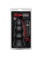 Анальная вибропробка Kink Vibrating Silicone Butt Plug Rippled 7.5 - 19 см.