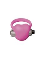 Розовое эрекционное виброкольцо Emotions Heartbeat Light pink