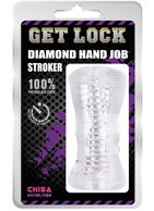 Прозрачный рельефный мастурбатор Diamond Hand Job