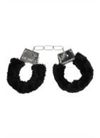 Пушистые чёрные наручники Beginner's Furry Handcuffs