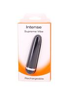 Черная перезаряжаемая вибропуля INTENSE SUPREME VIBE (9,5 см)