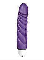 Фиолетовый рельефный вибратор Mr. Perfect Comfort - 17,5 см.