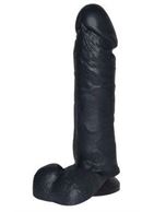 Чёрный фаллоимитатор на присоске Sitabella - 18,9 см.