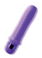 Фиолетовый ребристый вибратор Grape Swirl Vibe (15,8 см)