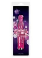 Розовый вибромассажер-ёлочка Starlight Gems Libra Vibrating Massager - 17,7 см.