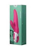 Ярко-розовый вибратор Satisfyer - Mr. Rabbit с клиторальным отростком (22,1 см)