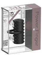 Черная вибропуля на палец Power Finger