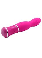 Розовый вибратор ECSTASY Rippled Vibe (19,5 см)