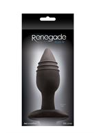 Средняя черная анальная пробка RENEGADE PLUG 4