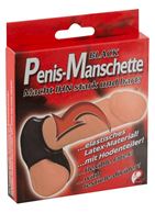 Чёрная утяжка для пениса и мошонки Penis Manschette