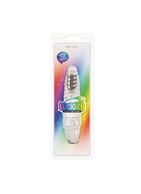 Прозрачный вибромассажёр Aurora Light Up - 18,4 см.