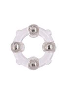 Эрекционное кольцо с 4 бусинами MENZSTUFF STUD RING CLEAR