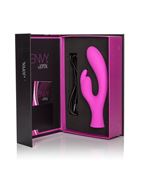 Перезаряжаемый вибратор со стимулятором клитора Envy 7 - 18,5 см.
