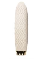 Молочный фактурный мини-вибратор Luxe Compact Vibe Princess - 10,8 см.