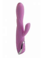 Розовый перезаряжаемый вибратор RechargeableTulip Pink - 21 см.