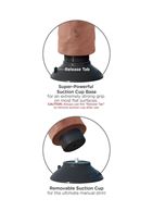 Большой реалистичный вибромассажер на присоске 9" Vibrating Cock (24,8 см)