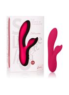 Красный вибромассажер с лепестком для стимуляции клитора Silhouette S19