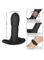 Черный массажер простаты с браслетом-пультом Eclipse Wristband Remote Beaded Probe - 12,75 см.