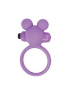 Фиолетовое эрекционное виброкольцо TEDDY COCKRING SILICONE