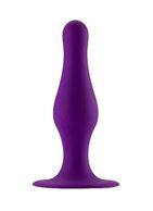 Фиолетовая анальная пробка с длинным кончиком Butt Plug with Suction Cup Medium