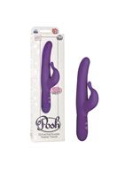 Фиолетовый водонепроницаемый силиконовый вибратор Posh 10-Function Silicone Teasing Tickler - 20 см.