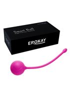 Розовый металлический шарик Smart Ball с хвостиком в силиконовой оболочке