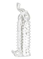 Прозрачная насадка для увеличения длины члена Elephant Vibrating Penis Extension (14 см)