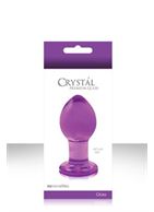 Средняя фиолетовая стеклянная анальная пробка CRYSTAL PLUG