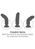 Коричневый вибратор 8" Vibrating Cock со съемной присоской (20,3 см)