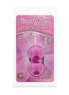 Фиолетовые вагинальные шарики на мягкой сцепке GOOD VIBES PERFECT BALLS