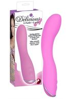 Розовый G-вибростимулятор Silicone Vibe - 20 см.