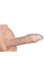 Прозрачная насадка с массажными точками Size Matters - 14 см.