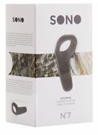 Серое эрекционное кольцо SONO №7 с язычком