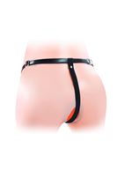 Телесный фаллопротез с вибрацией Vibrating Unisex Hollow Strap On - 19 см.